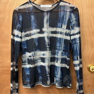 y2k sheer grunge nu-metal longsleeve mesh top, large